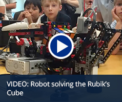 A Penn State-built robot solves the Rubik's Cube.
