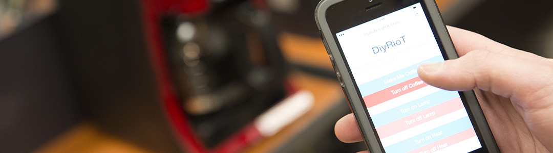 A look at a cell phone app that operates a coffee machine in the Laboratory for Intelligent Systems and Analytics
