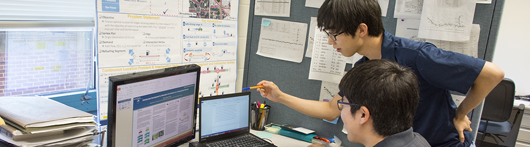 Penn State industrial engineering students work in the Service Engineering and Applied Optimization Lab.