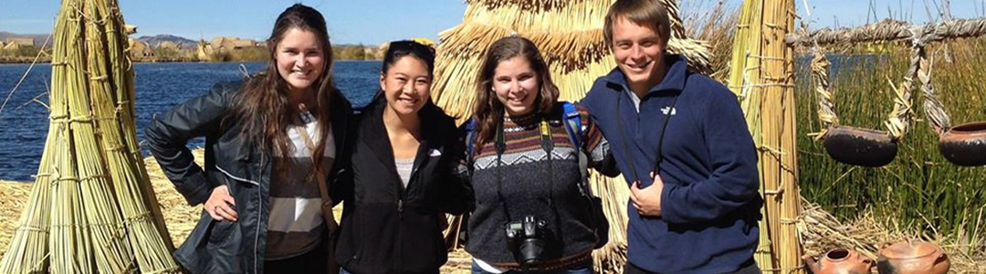 A Penn State industrial engineering student and her colleagues during her study abroad experience.