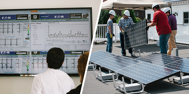 The GridSTAR microgrid facilities at The Navy Yard in Philadelphia provide a unique testbed for CSEPS researchers into technologies, control strategies and market designs.