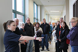 Families on a tour of IME department's facilities