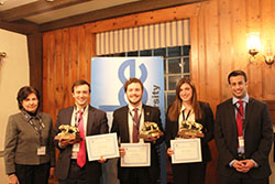 Janis Terpenny, Mohammad AlZayed, and members of the first-place team.
