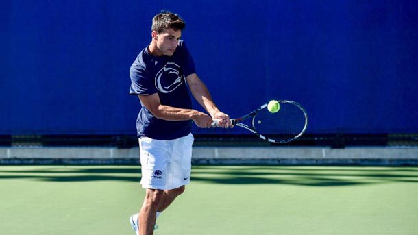 Marc Collado hitting a tennis ball